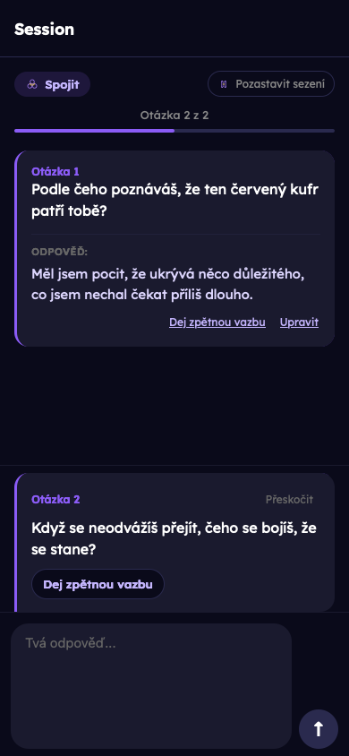 Smyšlený příklad: Odpověz na osobní otázky