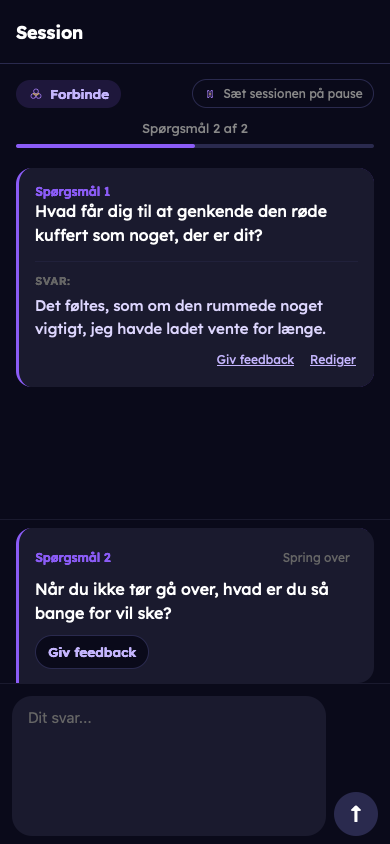 Fiktivt eksempel: Besvar personlige spørgsmål