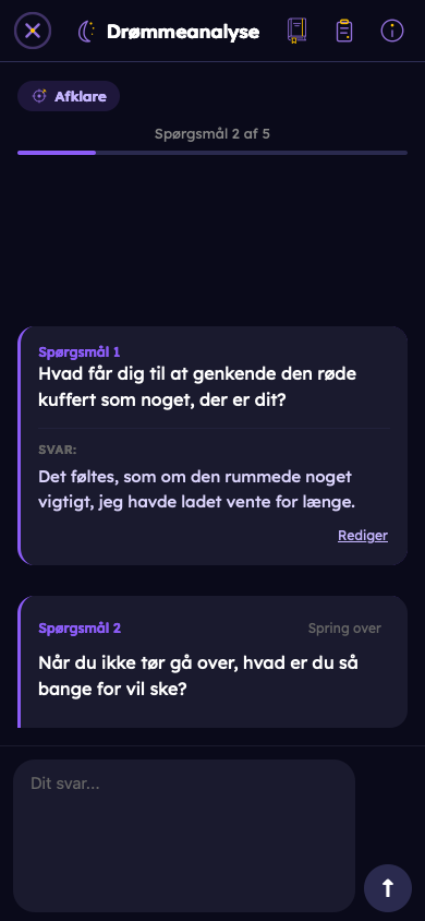 Fiktivt eksempel: Besvar personlige spørgsmål