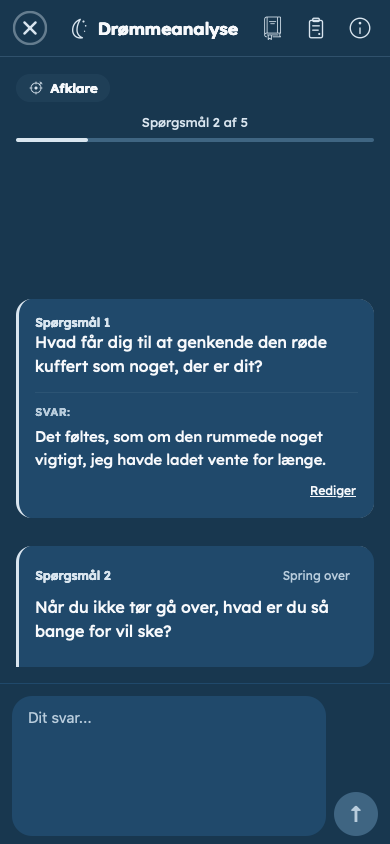 Fiktivt eksempel: Besvar personlige spørgsmål