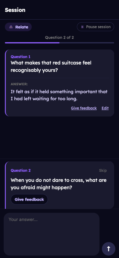 Fictional example: Answer personal questions