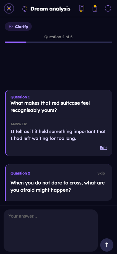 Fictional example: Answer personal questions