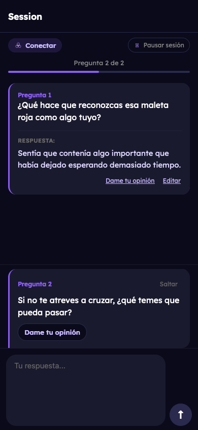 Ejemplo ficticio: Responde preguntas personales