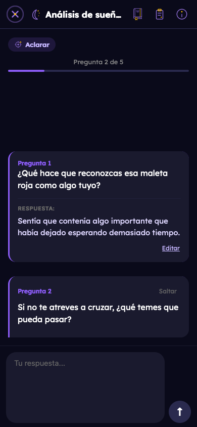 Ejemplo ficticio: Responde preguntas personales