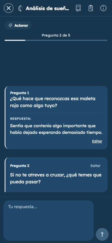 Ejemplo ficticio: Responde preguntas personales