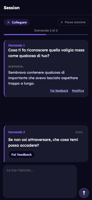 Esempio immaginario: Rispondi a domande personali