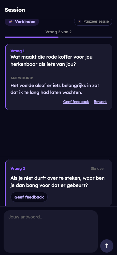 Fictief voorbeeld: Beantwoord persoonlijke vragen
