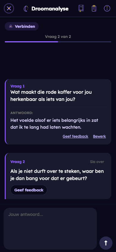 Fictief voorbeeld: Beantwoord persoonlijke vragen
