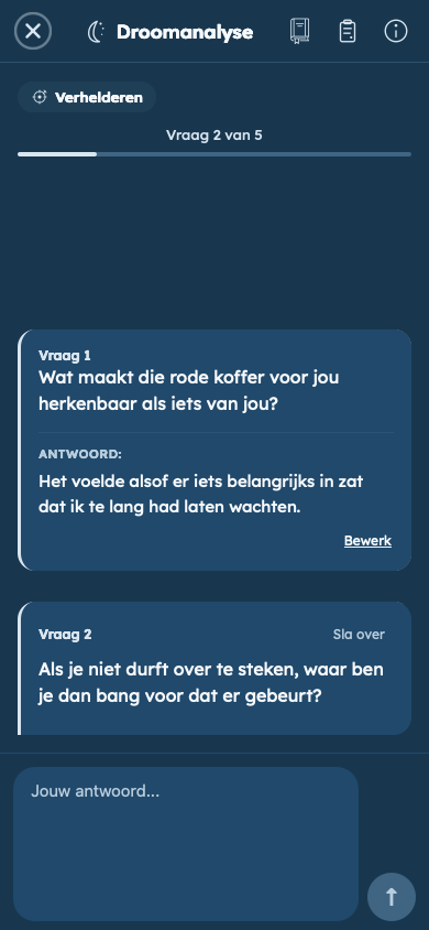 Fictief voorbeeld: Beantwoord persoonlijke vragen