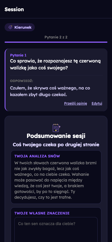 Fikcyjny przykład: Otrzymaj osobistą refleksję
