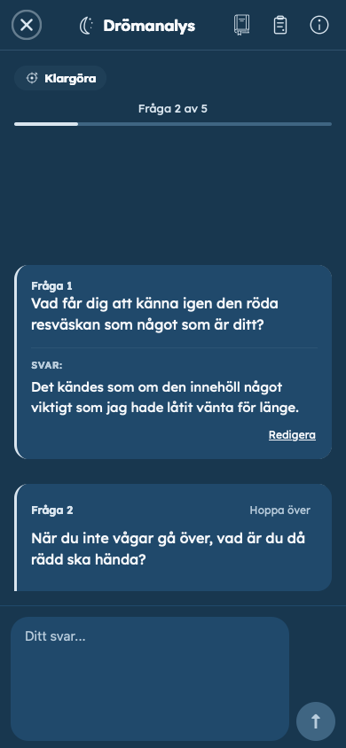 Fiktivt exempel: Svara på personliga frågor